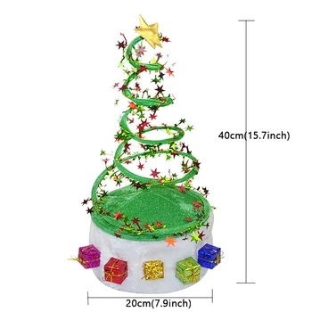2022 Vianočné Hat Nový Rok Party Klobúk Jarnej Zelenej Vianočný Stromček, Vianočné Santa Claus Klobúk Zobraziť Loptu Dekorácie Vedierko Hat Klobúk