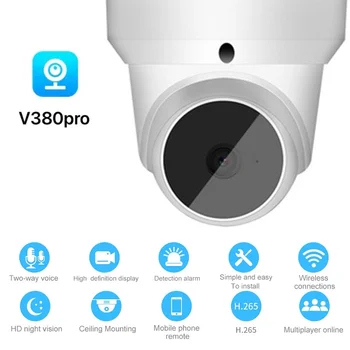 V380 Pro APLIKÁCIE Smart IP Kamera HD 1080P Cloud Bezdrôtové Vonkajšie Automatické Sledovanie Infračervené Kamery S Wifi Kamera