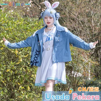 Hololive Vtuber Usada Pekora Cosplay Kostýmy Roztomilý Strany Vyhovovali Anime Šaty, Kabát Halloween Karneval Uniformy Zákazku