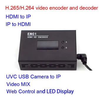 H. 265/H. 264 video encoder a decoder HDMI / IP a IP-HDMI a USB Kamera IP