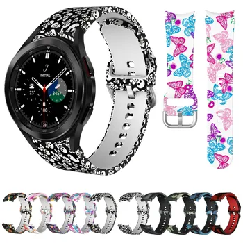 Kvet Silikónové Popruh Pre Samsung Galaxy Sledovať 4 Classic 46 mm 42mm Smartwatch Šport Náramok Galaxy Watch4 44 mm 40 mm gumička