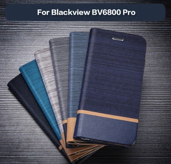 Pu Kožené puzdro Pre Blackview BV6800 Pro Business Telefón Prípade Blackview BV6800 Pro Flip Knihy Prípade Mäkké Silikónové Zadný Kryt