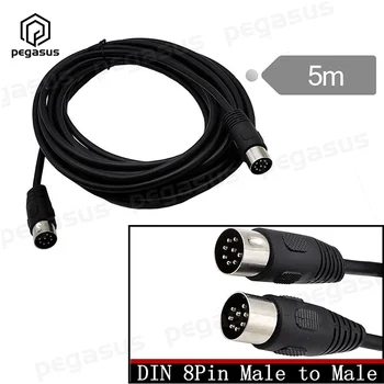 50 1,5 M 3 M 5 M Din 8 Pin MIDI Male-Male Reproduktorový Signál Audio Kábel