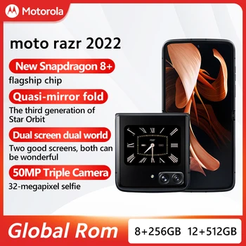 Globálne Rom Motorola MOTO razr 2022 5G Skladacia Smartphone Snapdragon 8+ Gen1 6.7 palcov 144Hz OLED 50MP Triple Fotoaparát 3500mAh