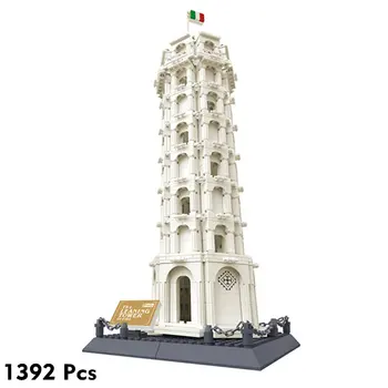Wange Šikmá Veža Pisa Stavebným Architektúry Štruktúra Tehly Deti Vzdelávacie Súpravy Hračiek Darček Pre Deti 5214