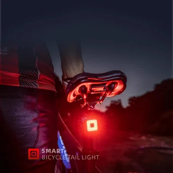 Smart Požičovňa Chvost Zadné Svetlo Auto Start Stop Vodotesný Brzdový USB Nabíjanie Cyklistické Chvost zadné svetlo sorider Bike LED Svetlá