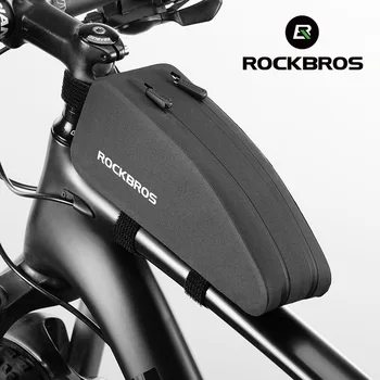 ROCKBROS Cyklistické tašky Rainproof Cyklistika Top Predné Trubky Rámu Taška Veľkú Kapacitu, MTB, Road Požičovňa Kôš Black Bike Príslušenstvo