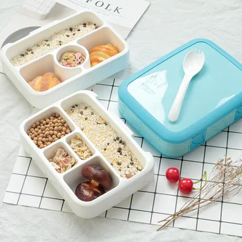 Mikrovlnná Lunch Box Prenosný Viacerých Sietí Bento Box pre Školy Študent Deti Deti Riadu Skladovanie Potravín Kontajner