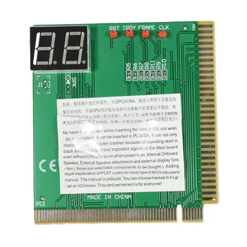 2 Miestny LCD Displej PC Analyzer Diagnostické Post Karty Doske Tester s LED Indikátor pre ISA Zbernice PCI Doske