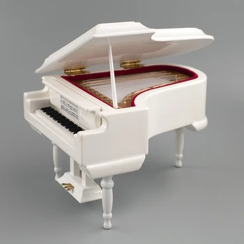 Miniatúrne Grand Piano Model s Stolice Mini Hudobný Nástroj 1/12 domček pre bábiky 1/6 Opatrenia obrázok Príslušenstvo bjd 1/8 1/10 1/14