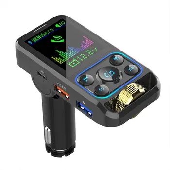 Auto FM Vysielač Bluetooth-kompatibilné 5.3 Handsfree Hovor Auto Kit PD QC3.0 Rýchlo Nabíjačka AUX MP3 Prehrávač Hudby FM Modulátora