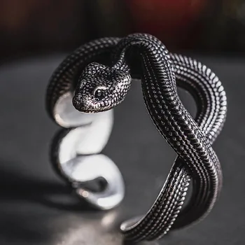 Vintage python krúžok punk 3D had krúžok had vinutia krúžok módne šperky pre ženy