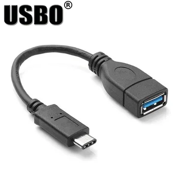 Veľkoobchod čierna biela 0,1 M USB 3.1 OTG kábel, USB Typ-C samec na USB 3.0 žena linke