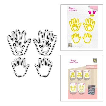 2021 Nové Deti Baby Handprint Rezanie Kovov Zomrie pre DIY Scrapbooking Dekorácie a Karty Výrobu Papiera, Plavidlá, Razba Bez Pečiatky