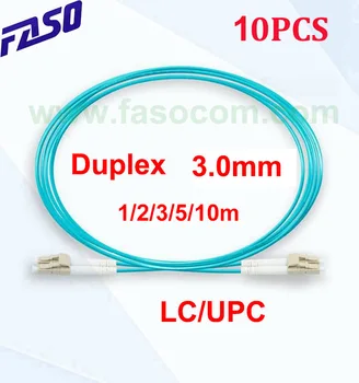 10Pcs OM3 LC UPC-LC UPC Multimode Duplex 3.0 mm Optické Vlákno Optické Patch Kábel Optický Patch Kábel 1/2/3/5/10m