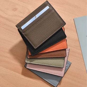Držitelia kariet Originálne kožené peňaženky pre mužov luxusné cardbag Kreditnej / ID / banky / obchodné multi slot karty taška Malé mince kabelku