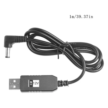 OOTDTY Nový USB DC 5V Na 12V 2.1x5.5 mm Pravý Uhol Muž Krok, Adaptér, Kábel Pre Router Hot Predaj