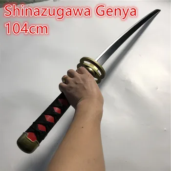 104 cm Démon Vrah:Kimetsu Č Yaiba Shinazugawa Genya meč Iguro Obanai cosplay Prop zbraň Uzui Tengen Rekvizity Nôž