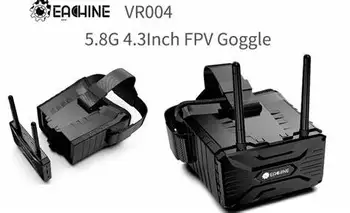 Eachine VR004 FPV Okuliare 4.3 Palcový 800x480 5.8 Ghz 40CH 500lux Odnímateľný Video Headset s DVR Replay - Okuliare Len