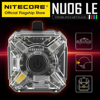 NITECORE NU06 LE Signálneho Svetla Multi-Zdroj svetla LED Taktické Upozornenie Vedúci svetlo USB-C Nabíjateľná na Prilbu Batoh, Bicykel, Auto