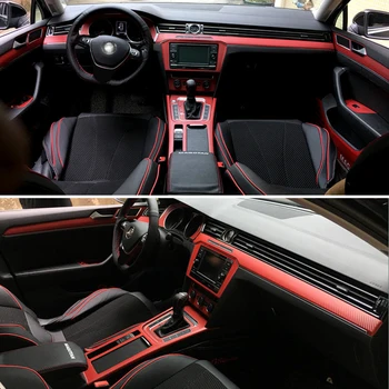 3D/5D karbónová Nálepka Pre Volkswagen VW Passat B8 Interiéru Centrálny Ovládací Panel Dverí Rukoväť Obtlačky Auto Styling Accessori