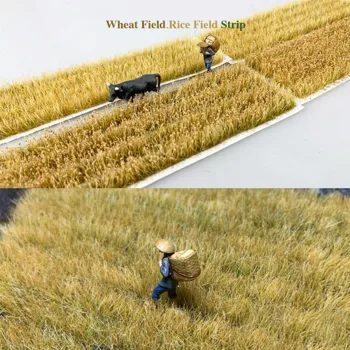Ryža a pšenica oblasti scény model 1 / 72 1 / 87 ho vlak piesku tabuľka DIY miniatúrne krajiny materiálu vysokej kvality