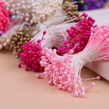 80pcs Multi farby Pearl Stamen Cukru Ručné Umelý Kvet Pre Svadobné Dekorácie DIY 3 mm Stamen Pistil Kvetinový