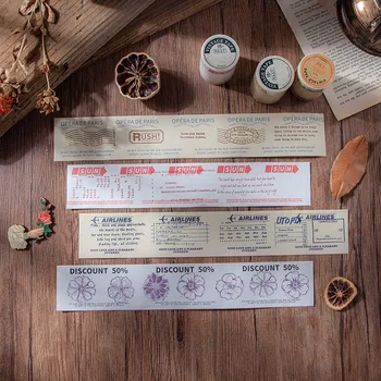 Dimi 3m Vintage Pásky Sepcial Papierové kvety Pečiatka Lístok Retro Pásky Creative Decoration DIY Materiál Pásky urob si sám Nálepky na kancelárske potreby