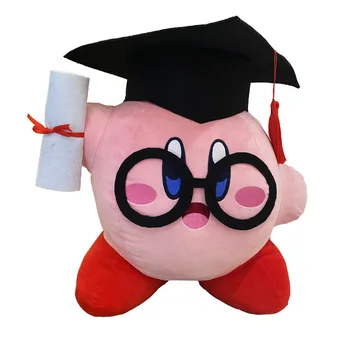 Roztomilý Kreslený Anime Hviezda Kirby Plyšové Hračky Veľké Ružové Kirby Ph. D. Klobúk Štúdia Cartoon Hviezda Kirby Mäkké, Vypchaté Bábika Dievčatá Darček