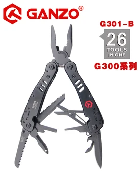 Ganzo G300 série G301B G301-B Multi kliešte 26 Nástroje v Jednej Ruke Nástroj Nastaviť Skrutkovač Auta Prenosný Skladací Nôž z Nehrdzavejúcej Plier