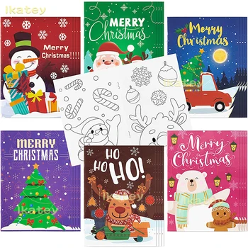 24Pcs Veselé Vianočné Maľovanky Montessori Hračky pre Deti Santa Stromček, Snehuliak Sobov Zázvor Muž Vianočné Darčeky Vzdelávania v Ranom veku