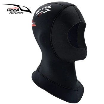 5MM neoprén potápačskej helmy, super elastické kartáčovaný plus velvet teplej izolácie chladné zimné plávanie potápanie prilba potápačské vybavenie