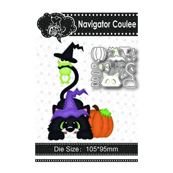 Halloween Rez Mačka Žaba Tekvicu Nakrájame Formy 2021 Mŕtvych Zápisník Kovové Dekorácie Jasné, Pečiatka DIY Remeselné Tvorivé Razba