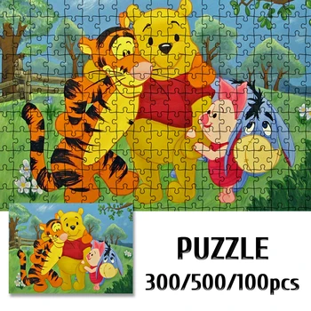 300/500/1000 Kusov Disney Hračky Záľuby Cartoon Medvedík Puzzle Disney Puzzle Macko Pooh Hry a Hádanky pre Dieťa