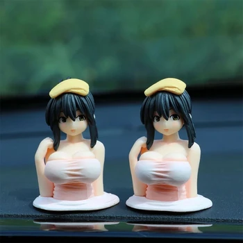 Roztomilý Kanako Hrudníka Trasie Ozdoby Kanako Model Kolekcie Bábika Kawaii Anime Socha Na Auto Sexi Bábika Figúrka Auto Dekorácie