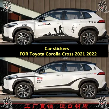 Auto samolepky PRE Toyota Corolla Kríž 2021 2022 telo vzhľad úpravy off-road módne odtlačkový príslušenstvo