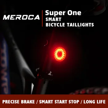 Start/Stop, brzdové svetlo na bicykel cyklistické svetlo IPX6 nepremokavé USB Smart Zadné Svetlo cyklistické príslušenstvo na bicykli Chvost zadné svetlo