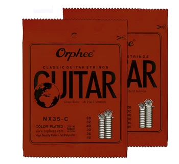 2 Sady Orphee NX35-C Klasická Gitara, Struny z Nylonu&Silver Plated Farba Drôtu 1.-6. Reťazce