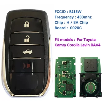CN007197 Smart Keyless Diaľkové Kľúča Vozidla 433Mhz Pre Toyota Camry Corolla Levin RAV4 KĽÚČA VOZIDLA FCCID:BJ1EW 0020 Rada 8A