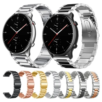 Popruh Pre Xiao Amazfit GTR 2 2e Metalová skupina GTS GTR2 Náramok Pre Huami Amazfit Stratos 3 Smart hodinky náramku Watchband