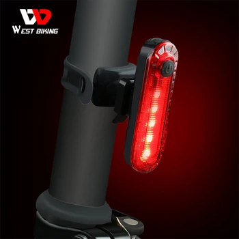 ZÁPAD CYKLISTIKA Nepremokavé Bicykel Zadné Svetlo LED USB Nabíjateľné Bezpečnostné Varovanie zadné Svetlo na BICYKEL Cestný Bicykel Lampy Príslušenstvo