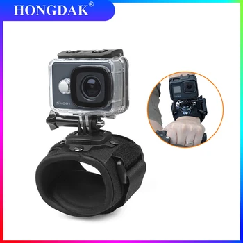 HONGDAK 360 Stupeň Otáčania Ručné Pútko na Zápästie pre GoPro 11 10 9 8 7 Xiao Yi 4K Insta360 Rameno, Pás Akčné Kamery Príslušenstvo