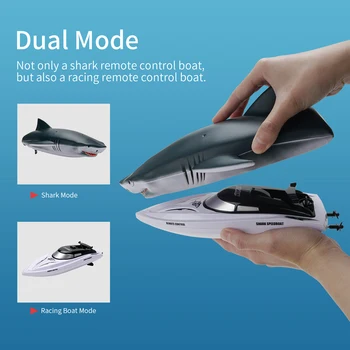 2.4 G simulácia žralok na diaľkové ovládanie lodi vysokú rýchlosť a dlhá výdrž na batérie detské elektrické vody čln hračka čln