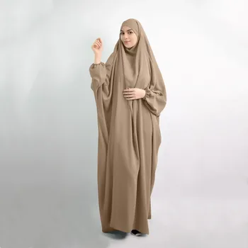 Ramadánu Islam Modlitba Šaty Eid femme Abaya Khamar jilbeb moslimské ženy 1 kus Dlho Khimar Župan tureckých žien oblečenie Niqab