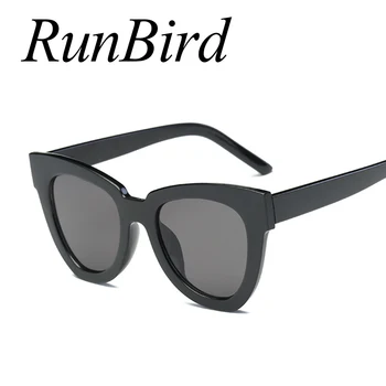 RunBird 2020 Nové Cat Eye slnečné Okuliare Ženy Módne Leto, More, Oceán Farba Style slnečné Okuliare Žena Oculos UV400 1046R