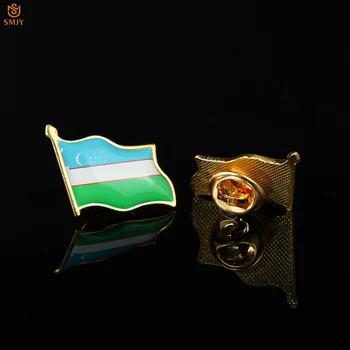 Vysoká Kvalita Patriot Vlajka Brošňa Uzbekistan Národné Zástavy Smalt Klopě Pin Denim Jacket Vyhovovali Ornament Brošňa Odznak Šperky