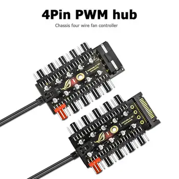 1 10 4 Pin PWM Ventilátor Chladiča HUB Rozbočovač Rozšírenie Rýchlosti PC a riadiacej Dosky PWM SATA Controller Adaptér pre Príslušenstvo k Počítačom