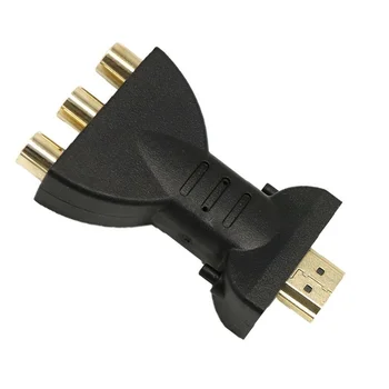 Nové Vysoko Kvalitné pozlátené kompatibilný s HDMI 3 RGB RCA Audio Video Adaptér AV Component Konvertor