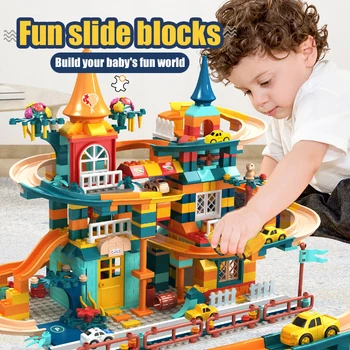 Architektúra Hradu Stavebné Bloky Auto Akčné Figúrky Priateľov Detí Vzdelávacie Hračky pre Chlapcov Multi-funkčné Puzzle Dary