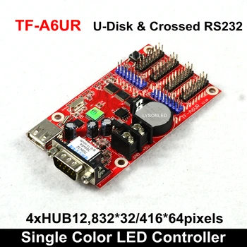 Malé USB Disku, Kartu TF-S6U/TF-A6U/TF-S6UR/TF-A6UR P4.75 P7.62 P10 Jednu Farbu Dvojitého Najlepšie USB Ovládač LED Controller